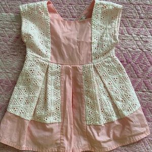 DONATED Max Studio baby cotton dress w/bow & eyelet over